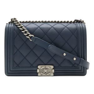 Chanel Boy Chanel Matelasse Coco Mark Wild Stitch Chain Bag Shoulder Bag